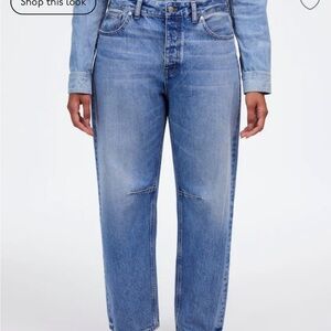 Madewell Curvy Darted Barrel Leg Jean